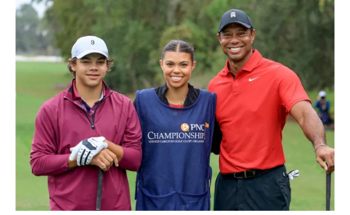 The Sweetest Photos of Tiger Woods and His Kids, Charlie and Sam Woods