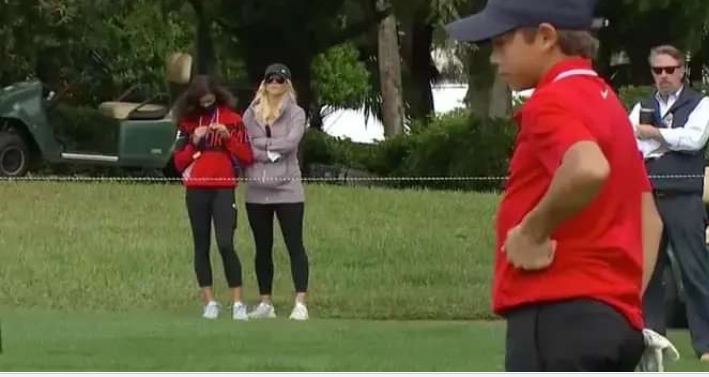 Tiger Woods’ ex-wife Elin Nordegren on hand to watch Charlie at PNC Championship.