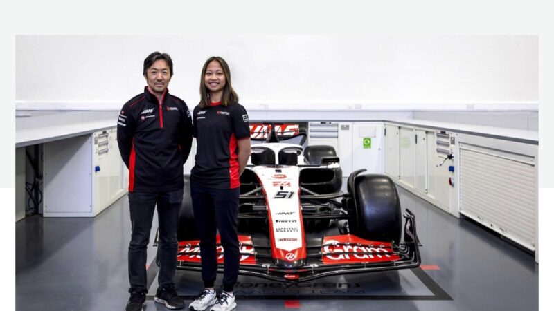 American competitor Chloe Chambers represents the MoneyGram Haas F1 Team in the F1 Academy Series.