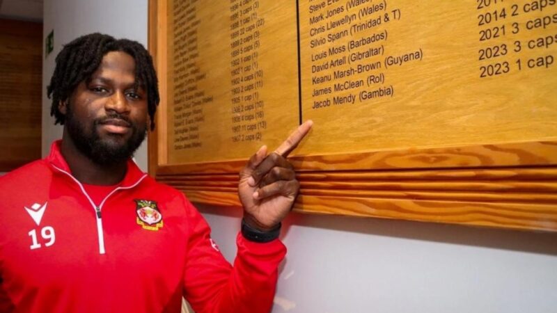 Good news for Wrexham as Wrexham wing-back Jacob Mendy 