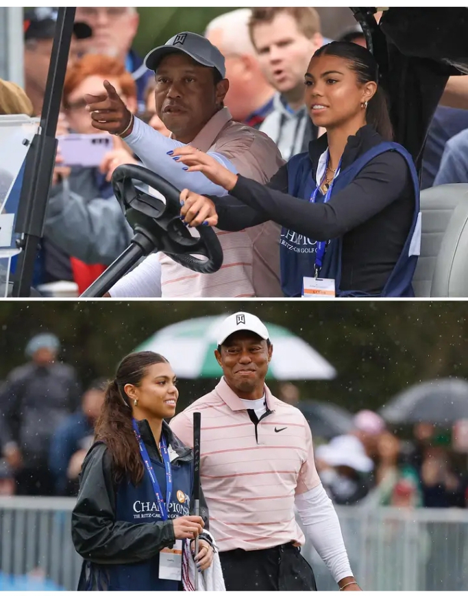 Tiger Woods’ daughter Sam, caddied for him at the PNC Championship ❤️ ⛳