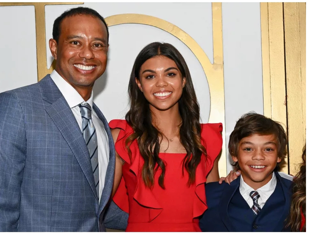 Tiger woods in concert supporting his family