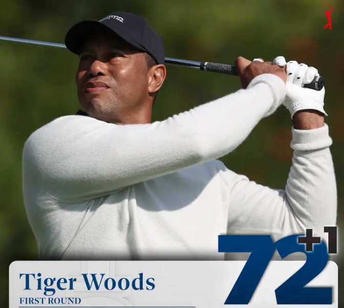 A 1-over 72 for Tiger Woods at The Genesis Invitational in his first official start since the Masters in 2023.