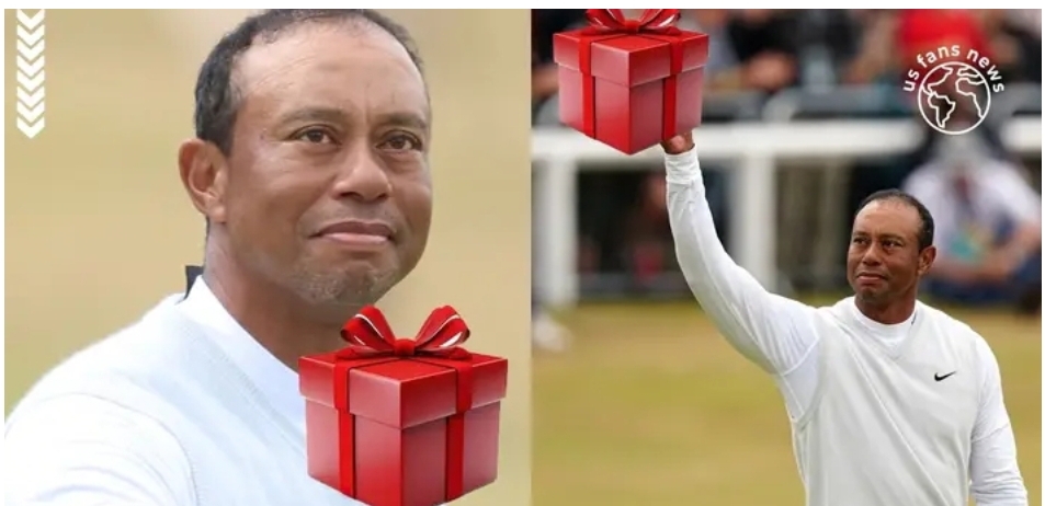 Tiger shed tears when he received this gift from a fan