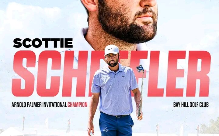 World No. 1 Scottie Scheffler wins at Arnie’s place for the second time in three years! 🏆