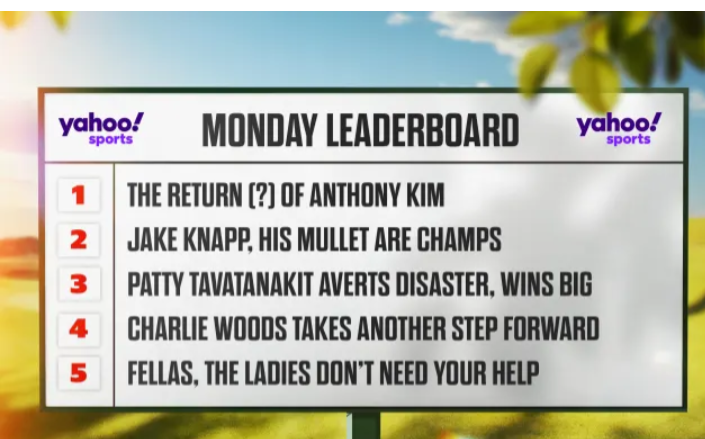 Monday Leaderboard: Anthony Kim’s return, Charlie Woods’ hurdle, and when walk-and-talk goes wrong