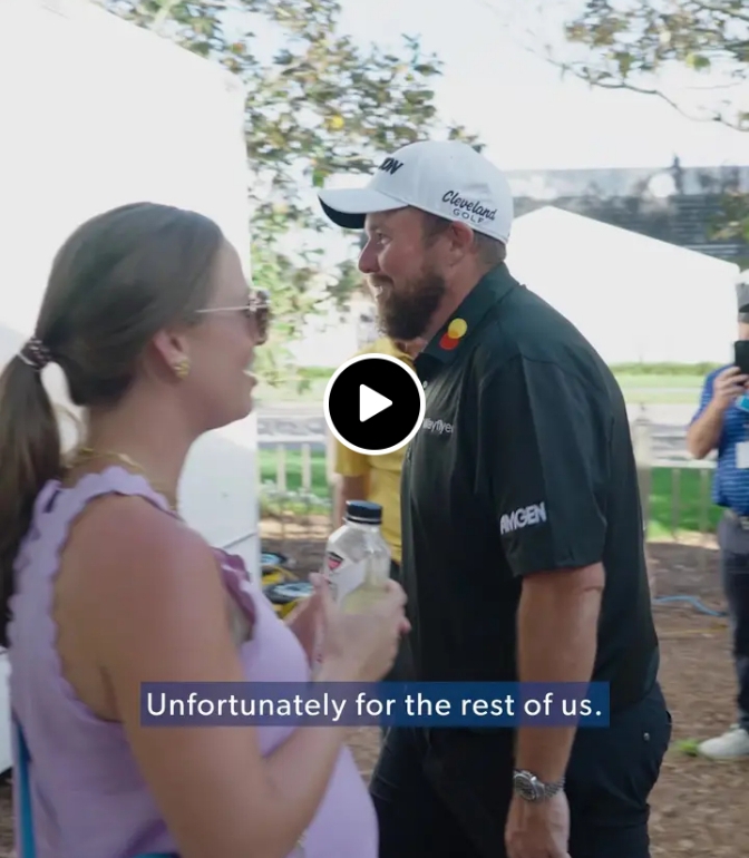 All love between Shane Lowry and the Schefflers ❤️ reactions as golf star happily flaunt with his wife.🥰🥰