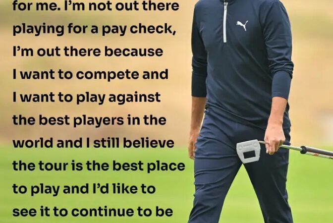 Rickie Fowler on why he didn’t join LIV Golf.