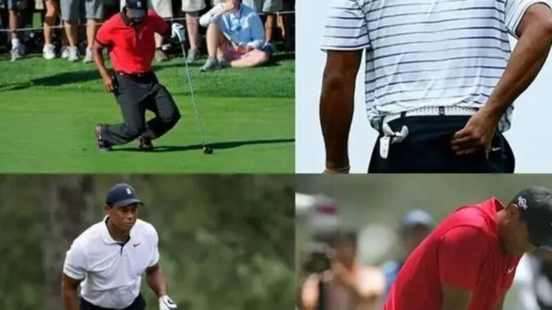 Watch; Tiger Woods collapse on the field compelling organizers to promptly switch off the camera