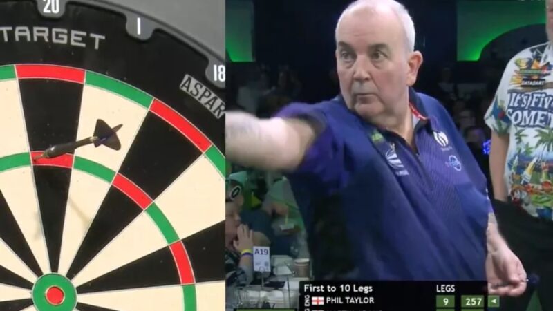 Darts legend Phil Taylor blows 9-6 lead to lose 10-9 in final-ever competitive match