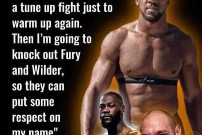 Joshua PROUDLY says that when he comes back it is to teach Wilder and Fury to respect him.😳 Really?