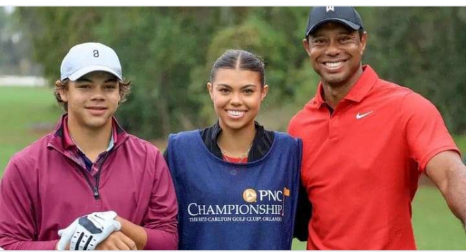 When Tiger Woods’ daughter and Charlie’s sister Sam Woods gave an emotional speech at her father’s HoF induction