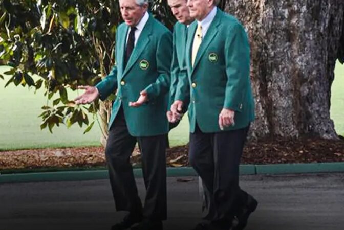 Champions, rivals, friends. A timeless trio shares a Masters sunset.