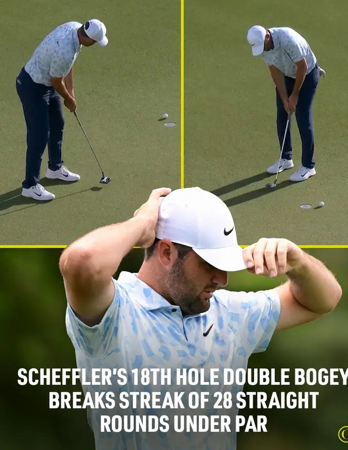 Scottie Scheffler made his first double in 218 holes on Friday.