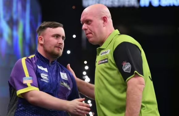 Michael van Gerwen told to ‘buck up ideas’ after causing confusion in Luke Littler loss