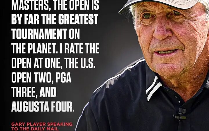 Last year, Gary Player said The Masters was at the bottom of his majors ranking. 👀