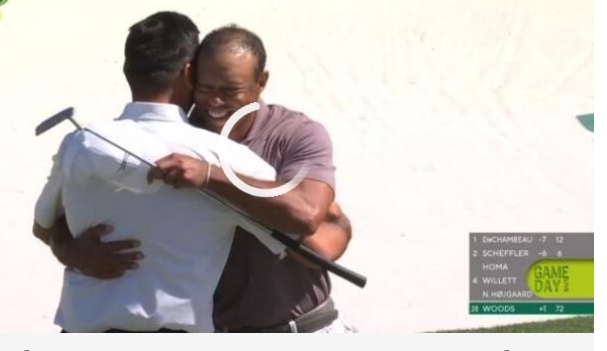 5minutes ago we announce the action of tiger woods knocks fan out amid historic day at The Masters