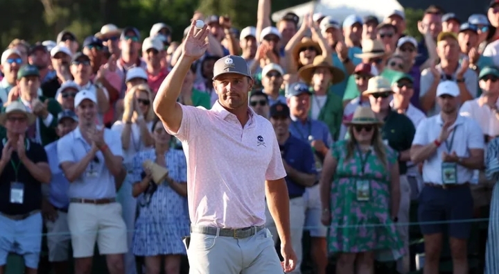 WATCH: Bryson DeChambeau Makes Hole-Out Birdie At The 18th To Keep Masters Dream Alive