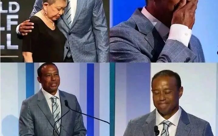 Tiger showed up on the red carpet wearing a rumpled blue jacket and a forced smile, but what happened?