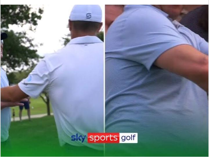 Sad news as Spieth lands tee shot on fairway after accidentally hitting fan’s elbow!