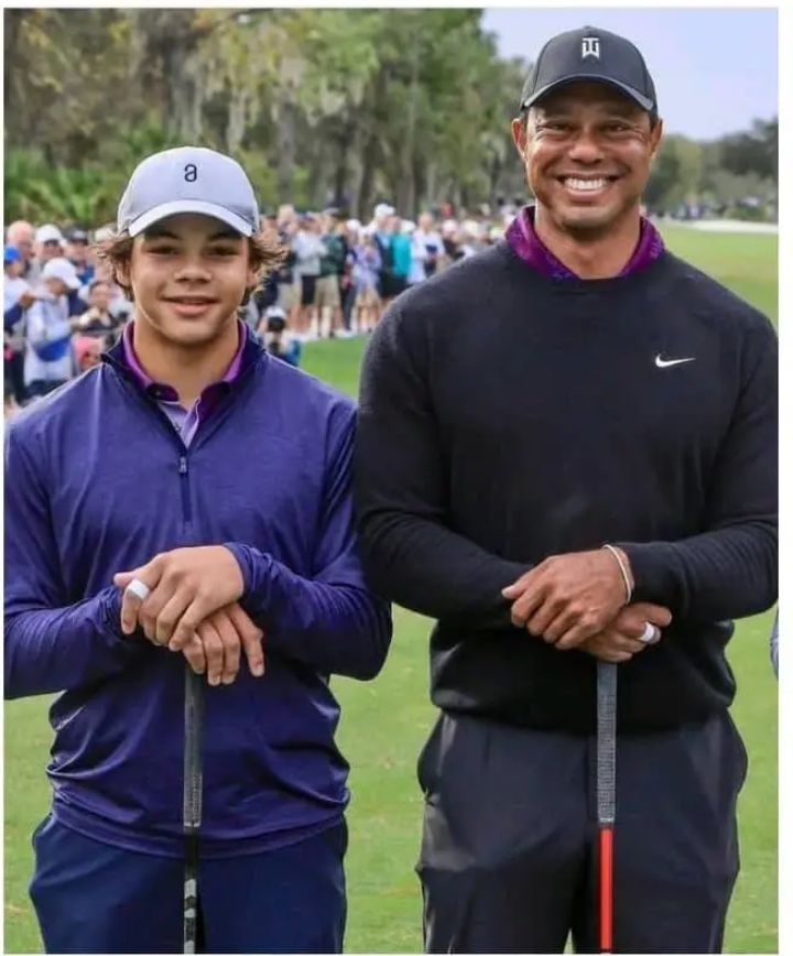 BREAKING NEWS : Charlie Woods shoots career-best round to win junior golf tournament – with dad Tiger on the bag