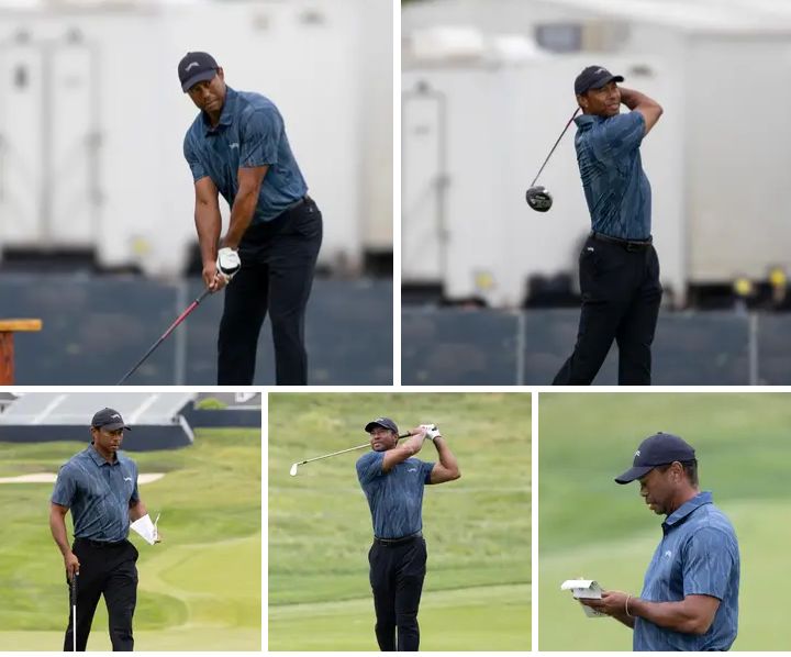 Tiger at Valhalla today. 👀 (Tiger woods) enjoying what he likes more