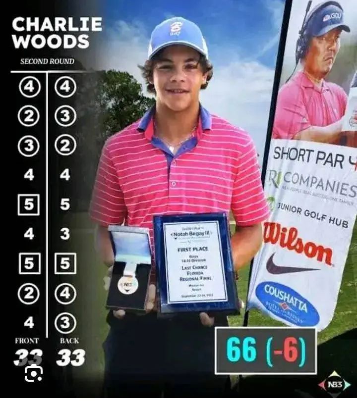 Exclusive :Charlie Woods Hits another biggest record again, the South Florida PGA Junior Tour is shocked