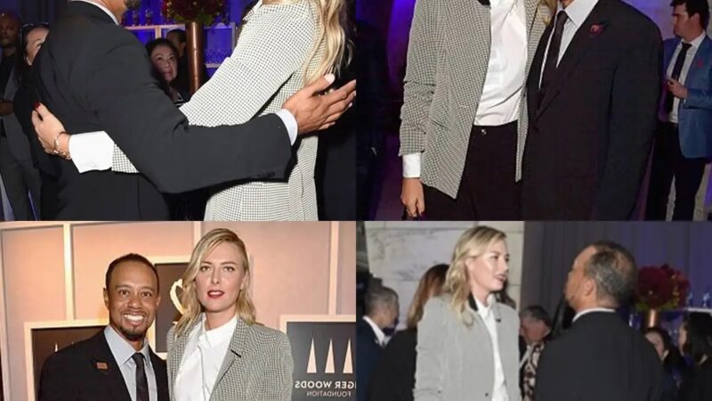 Sharapova beamed next to Tiger Woods at a charity party, are they dating? (video) – Full video below