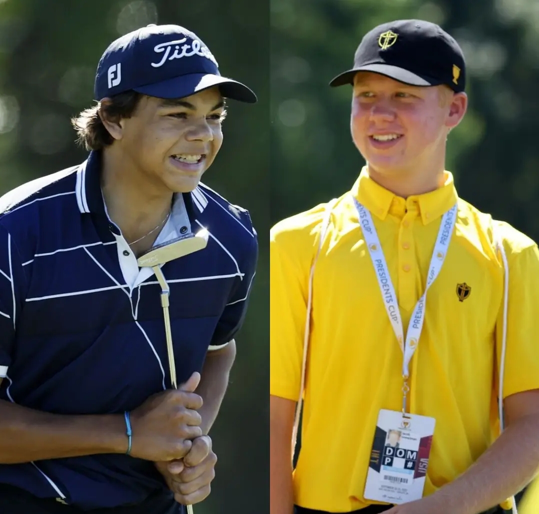 Charlie Woods and Jacob Immelman recreate their father’s duel 16 years ago as Tiger Woods and Trevor Immelman watch