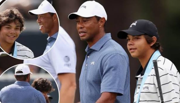 Tiger Woods gets help from son Charlie during US Open practice round Full Details Below 👇