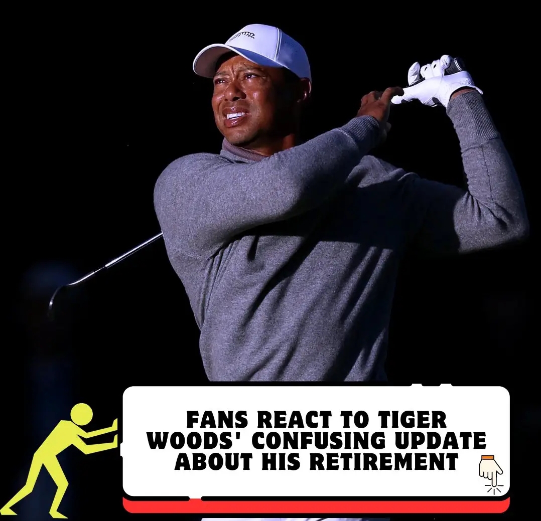 Fans react to Tiger Woods’ confusing update about his retirement. 😫😫