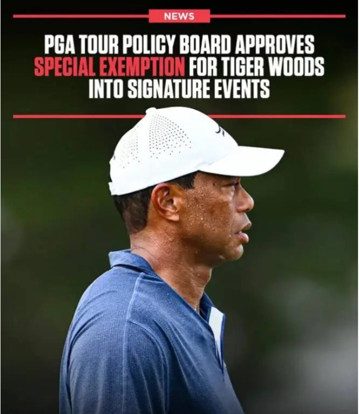 PGA Tour Policy Board approves special exemption for Tiger Woods into signature events