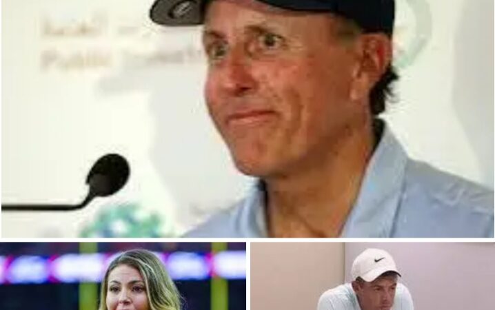 SAVAGE RESPONSE : Legendary golfer Phil Mickelson has issued a scathing response to reports of Rory McIlroy’s and CBS golf reporter Amanda Balionis threatening message..