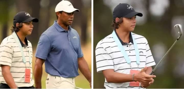 Sad :too much for charlie woods as tiger woods disowned him for disappointing him at