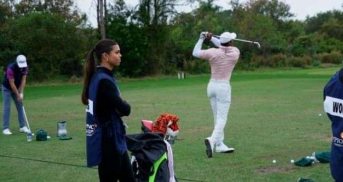 Tiger Woods’ daughter Samantha caddying for him, Charlie at PNC