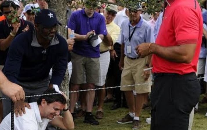 Breaking news; Tiger Woods hits fan in the head for calling him a loser…