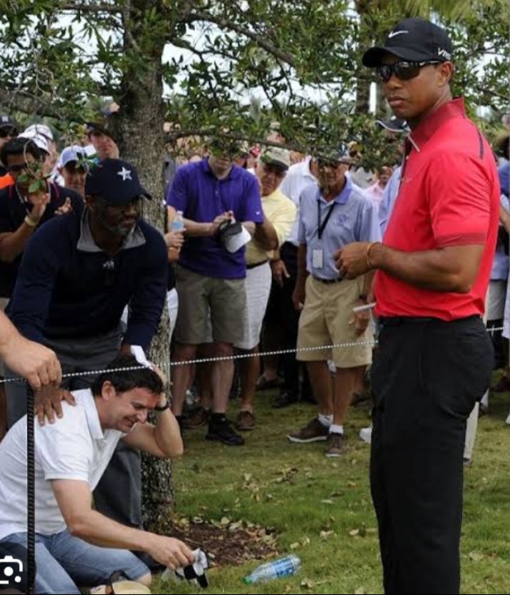 Breaking news; Tiger Woods hits fan in the head for calling him a loser…