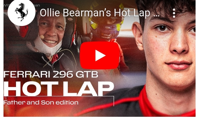 Video: Bearman’s Hot Lap with his Dad in the Ferrari 296 GTB