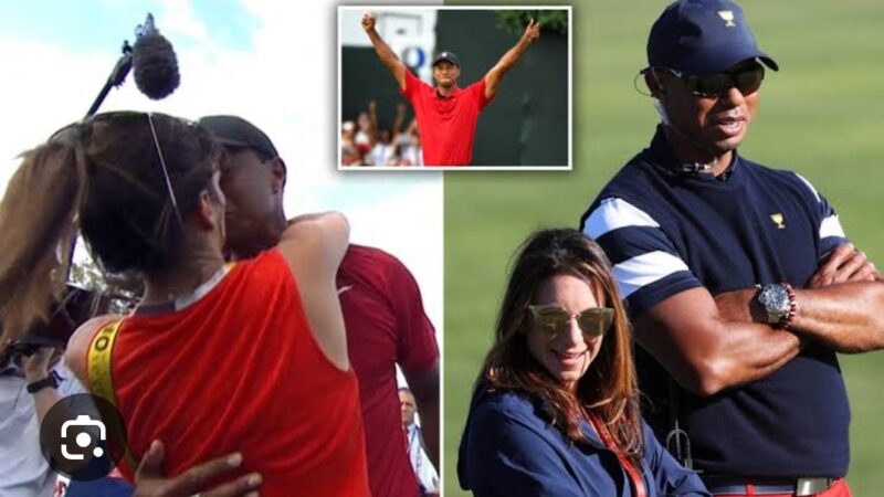 Tiger couldn’t resist kissing his ex Erica after seeing her perform this ‘turn signal’ action towards him (video) .