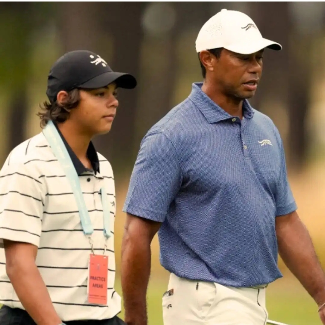 Tiger Woods questioned by fans on social media after Son Charlie’s update emerged following US Open nightmare. 