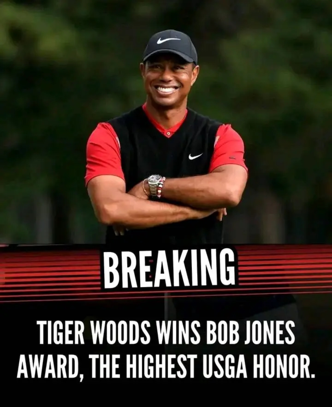 Tiger Woods wins the 2024 Bob Jones Award – the USGA’s highest honor -Read full details in comments section