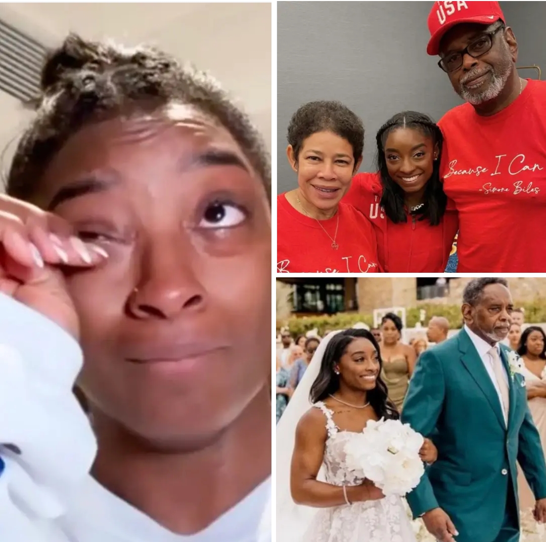 Simone Biles’ proud grandpa walked her down the aisle ❤️ He became her real dad when he adopted her after her biological mum starved her 💔