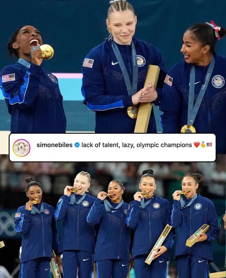 Simone Biles has a message to the doubters 👑 Prior to the #ParisOlympics, MyKayla Skinner said the team lacked talent and the girls didn’t work as hard as they used to… Simone didn’t forget as she‼️ Full Details Below 👇