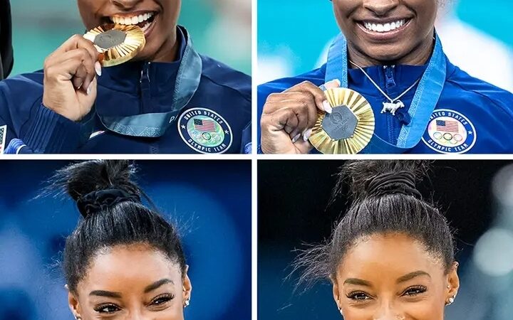 congratulations to Simone Biles for finishes her Paris Olympics with three golds and a silver 🥇🥇🥇🥈