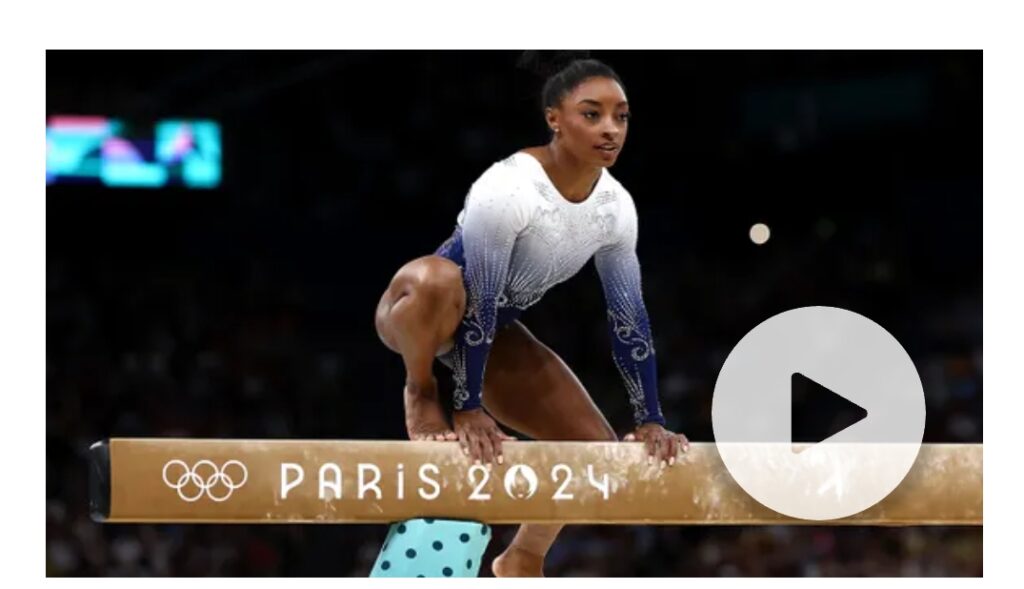 Simone Biles slips off balance beam, fails to make podium in Paris