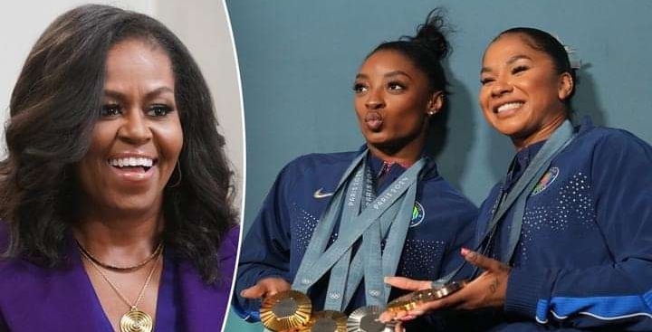 Michelle Obama praises Simone Biles, Jordan Chiles for sportsmanship after backlash from NFL star