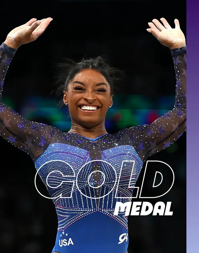 Simone Biles at Legend in Paris  The GOAT is back! After a team gold medal, Simone Biles wins her 39th medal and her 6th Olympic 👏