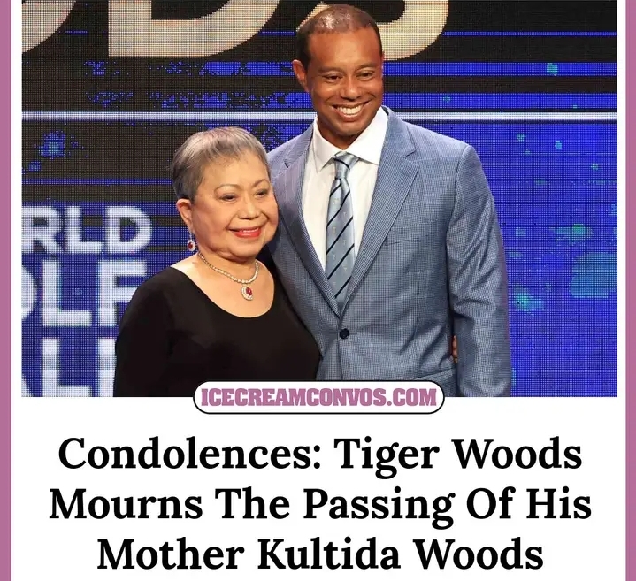 CONDOLENCES: Golf legend Tiger Woods is mourning the passing of his beloved mother, Kultida Woods, who departed this…