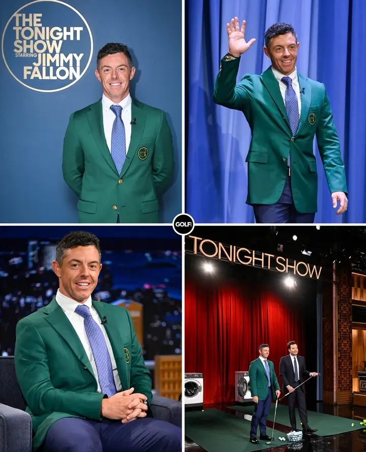 Masters champion Rory McIlroy on The Tonight Show wearing the Green Jacket