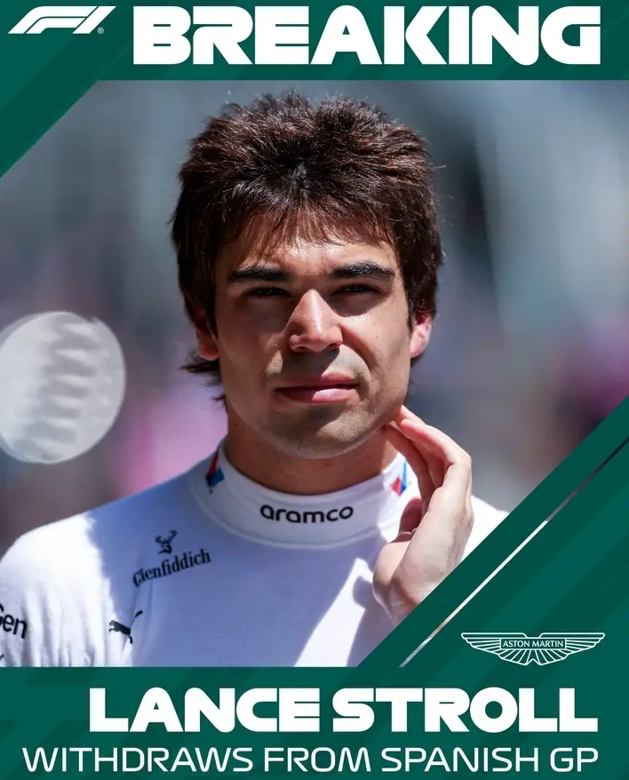 BREAKING: Lance Stroll withdraws from the Spanish Grand Prix. After experiencing